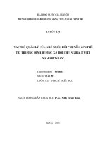 Vai trò quản lý của nhà nước đối với nền kinh tế thị trường định hướng xã hội chủ nghĩa ở việt nam hiện nay 