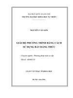 Giải hệ phương trình bằng cách sử dụng bất đẳng thức 