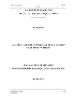 Cấu trúc tinh thể và tính chất từ của các hợp chất tbptsn và tbrhsn 