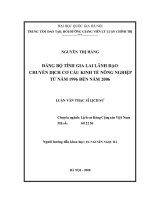 Đảng bộ tỉnh gia lai lãnh đạo chuyển dịch cơ cấu kinh tế nông nghiệp từ năm 1996 đến năm 2006 