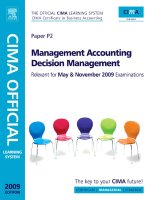  CIMA management accounting decision management 