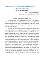 TÂM LÝ VÀ HUẤN LUYỆN CƠ CẤU VÀ NĂNG ĐỘNG