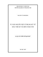 Lịch sử Tư sản người Việt ở Trung Kỳ từ đầu thế kỷ XX đến năm 1930