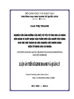 Nghiên cứu ảnh hưởng của một số yếu tố văn hóa cá nhân đến hành vi chấp nhận sản phẩm mới của người tiêu dùng khu vực nội thành Hà Nội (nghiên cứu nhóm hàng điện tử dùng cho cá nhân)