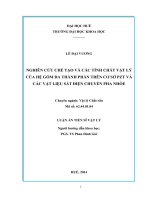 NGHIÊN CỨU CHẾ TẠO VÀ CÁC TÍNH CHẤT VẬT LÝ CỦA HỆ GỐM ĐA THÀNH PHẦN TRÊN CƠ SỞ PZT VÀ CÁC VẬT LIỆU SẮT ĐIỆN CHUYỂN PHA NHÒE