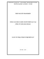 Nâng cao chất lượng nguồn nhân lực tại công ty xăng dầu hà bắc 