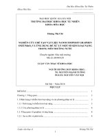 Nghiên cứu chế tạo vật liệu nanocomposit graphen oxit mno2 và ứng dụng để xử lý một số kim loại nặng trong môi trường nước 