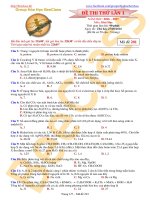 Thi thử BeeClass lần 01 (Đề và đáp án)