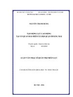 Tạo động lực lao động tại cơ quan bảo hiểm xã hội quận hoàng mai 