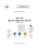 Bài tập quản trị sản xuất  nguyễn ngọc duy 