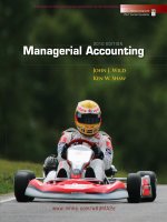 Managerial accounting 2010 edition by john j wild and ken w shaw 