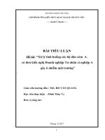 tiểu luận về xử lý ô nhiễm môi trường