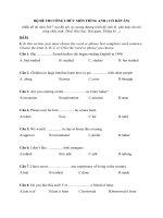 BỘ ĐỀ THI CÔNG CHỨC MÔN TIẾNG ANH ( CÓ ĐÁP ÁN)