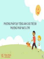 Phương pháp dạy tiếng Anh cho trẻ em  TPR và MAT