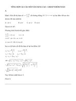 Tổng hợp các bài toán mức độ vận dụng cao ôn thi THPT Quốc gia – Nhóm Toán