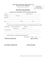 Đơn xin tạm nghỉ học (Trường đại học Đại Nam)