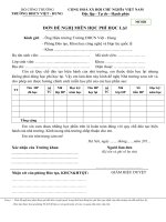 Đơn xin miễn phí học lại (Trường địa học công nghiệp Việt Hung)