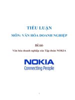 Tiểu Luận Văn Hóa Doanh Nghiệp Của Tập Đoàn Nokia