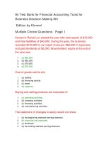 84 test bank for financial accounting tools for business decision making 6t1