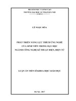 Phát triển năng lực thích ứng nghề của sinh viên trong dạy học ngành Công nghệ Kĩ thuật điện, điện tử (LA tiến sĩ)
