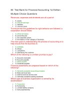 84  test bank for financial accounting 1st edition