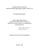 Những điều kiện cơ bản đảm bảo sự thăng tiến của phụ nữ trong các cơ quan Đảng và chính quyền ở Tuyên Quang