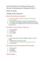 42 free test bank for auditing and assurance services understanding the integrated audit 1st