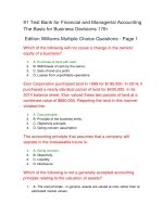 91 test bank for financial and managerial accounting the basis for business decisions 17th
