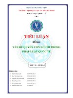 VẤN ĐỀ QUYỀN CON NGƯỜI TRONG PHÁP LUẬT QUỐC TẾ