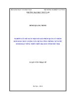 Nghiên cứu đề xuất một số giải pháp quản lý nhằm đảm bảo chất lượng xây dựng công trình cấp nước sinh hoạt nông thôn trên địa bàn tỉnh phú thọ 