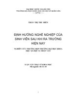 Định hướng nghề nghiệp của sinh viên sau khi ra trường hiện nay 