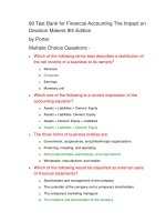 90 test bank for financial accounting the impact on decision makers 9th edition