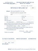 Đơn xin quay trở lại học tập (Trường địa học công nghiệp Việt Hung)