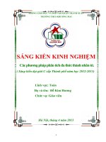 SKKN Các phương pháp phân tích đa thức thành nhân tử