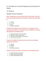 61 test bank for financial reporting and analysis 5th edition 