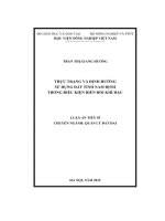 Thực trạng và định hướng sử dụng đất tỉnh Nam Định trong điều kiện biến đổi khí hậu (LA tiến sĩ)