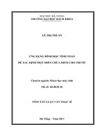 Ứng dụng hình học tính toán để xác định một miền chứa điểm cho trước 