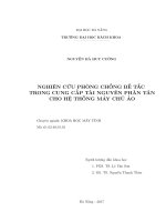 Nghiên cứu phòng chống bế tắc trong cung cấp tài nguyên phân tán cho hệ thống máy chủ ảo 