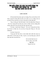 Tìm Hiểu Công Tác Đào Tạo Người Dùng Tin Tại Trung Tâm Thông Tin – Thư Viện Đại Học Quốc Gia Hà Nội