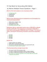 74 test bank for accounting 24th edition  đề trắc nghiệm có đáp án