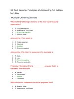 55 Test Bank for Principles of Accounting 1st Edition by Libby