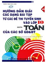 Hướng dẫn giải các dạng bài tập từ các đề tuyển sinh vào lớp 10 môn toán