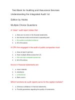 Test bank for auditing and assurance services understanding the integrated audit 1st 