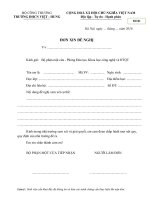 Đơn đề nghị (Trường địa học công nghiệp Việt Hung)