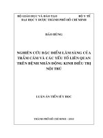 Nghiên cứu lâm sàng và các yếu tố liên quan của trầm cảm trên bệnh nhân động kinh điều trị nội trú