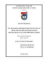 Xác định đồng thời một số độc tố gây liệt cơ trong nhuyễn thể hai mảnh vỏ bằng sắc ký lỏng khối phổ LC MS MS