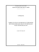 Nghiên cứu, đề xuất giải pháp quản lý môi trường đối với hoạt động khai thác đá vôi trên địa bàn huyện Thanh Liêm, Hà Nam