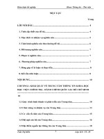 Nâng cao hiệu quả  công tác phục vụ người dùng tin tại Trung tâm Thông tin khoa học - Học viện Chính trị - Hành chính Quốc gia Hồ Chí Minh