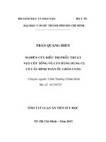 Nghiên cứu điều trị phẫu thuật vẹo cột sống vô căn cứ bằng dụng cụ có cấu hình toàn ốc chân cung