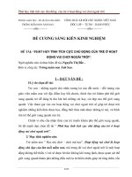 DE CUONG SKKN hoat động ngoai trời cho trẻ mầm non